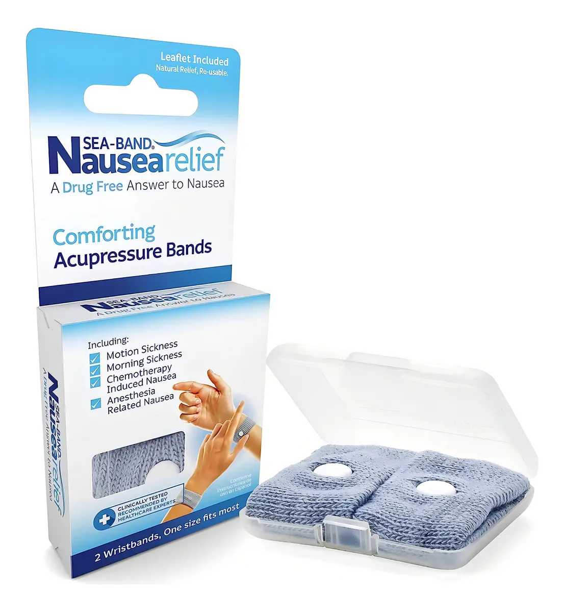 Sea-Band Nausea Relief Pulseira Anti Nauseas Eua Cor Cinza